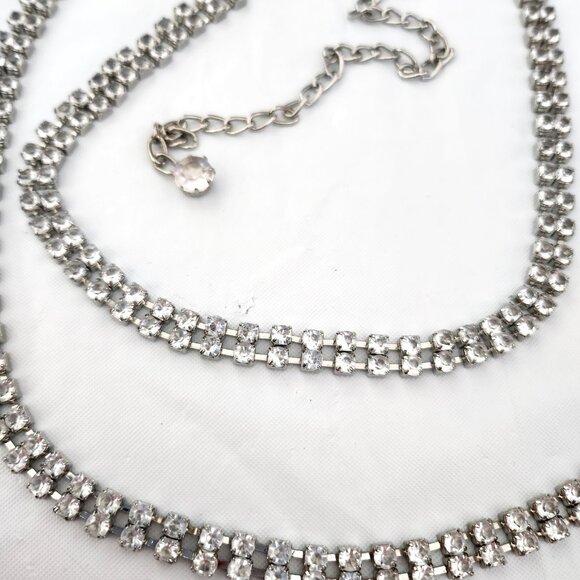 Women's Two Row Rhinestone Belt Chain - Picture 2 of 2